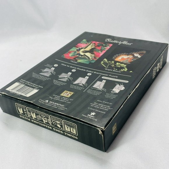 Double Sided Jigsaw Brainteaser Puzzle Butterflies Flutter Bright Beauty 4.25" - Picture 9 of 13